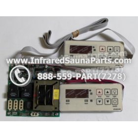 COMPLETE CONTROL POWER BOX WITH CONTROL PANEL - COMPLETE CONTROL POWER BOX / BOARD EZE INFRARED SAUNA WITH TWO CONTROL PANEL WHITE FINISH 2