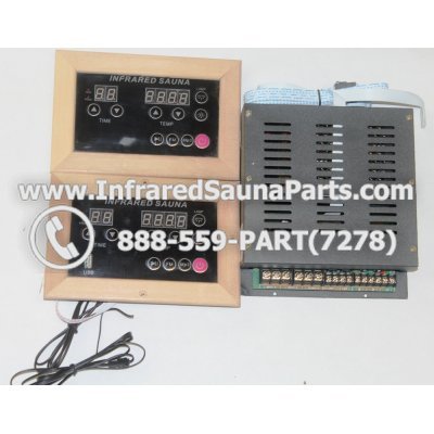 COMPLETE CONTROL POWER BOX WITH CONTROL PANEL - COMPLETE CONTROL POWER BOX ENLIGHTEN INFRARED SAUNA WITH USB MP3 PLAYER 220V / 240V STYLE 2 WITH TWO CONTROL PANEL 1