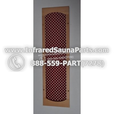 WOOD HEATER COVERS - HEMLOCK WOOD STYLE 4 HEATER COVER IN RED 1